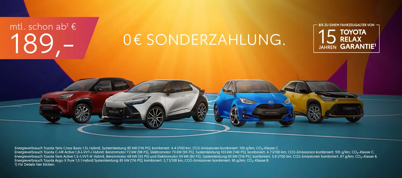 Toyota Leasing mit 0€ Anzahlung
